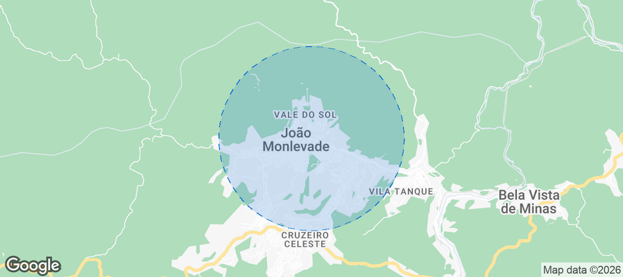 João Monlevade Airbnb map